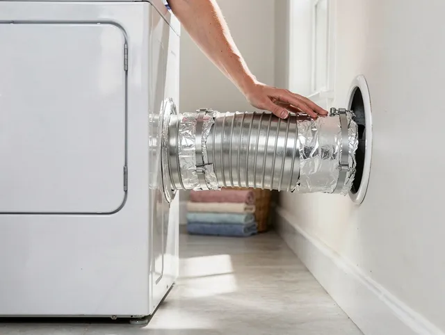 Professional dryer vent hose installation by South Windsor Dryer Vent Cleaning in South Windsor